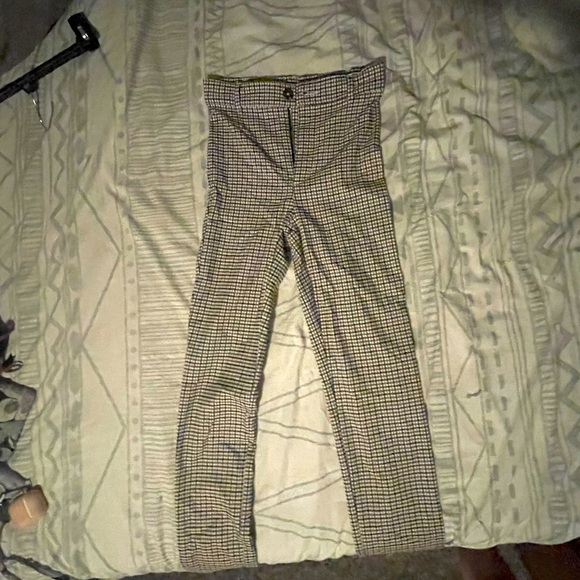 NWT Yellow plaid garage pants - Picture 1 of 6